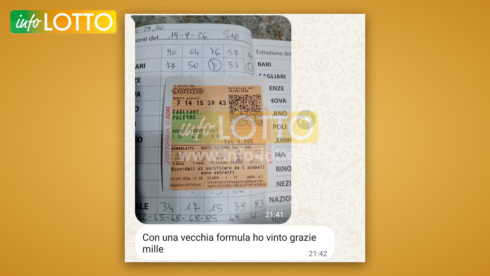 Vincita Settembre 2026
