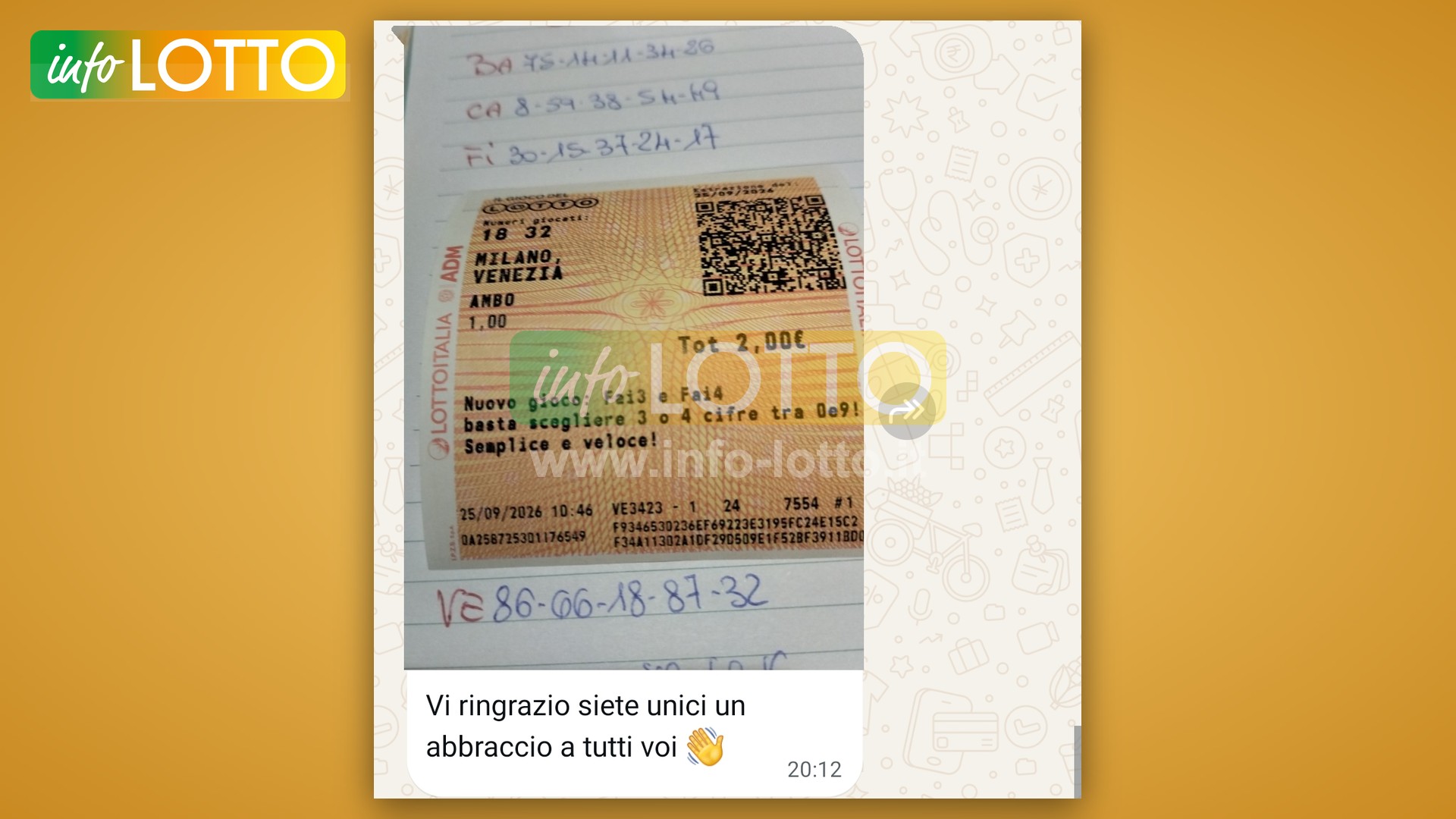 Vincita Settembre 2026