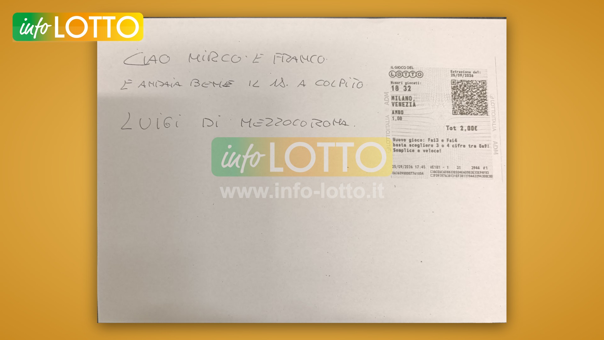 Vincita Settembre 2026