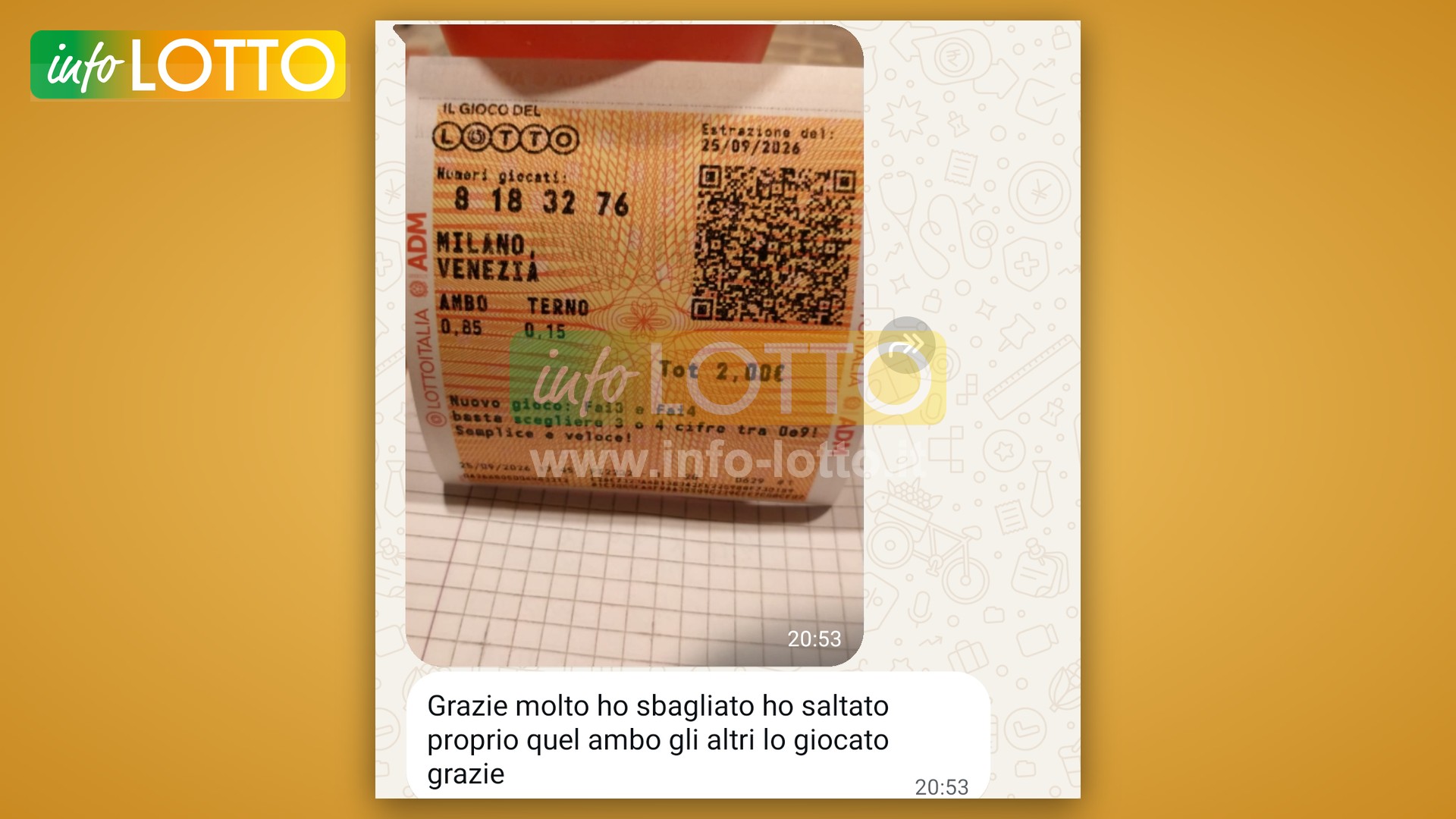 Vincita Settembre 2026