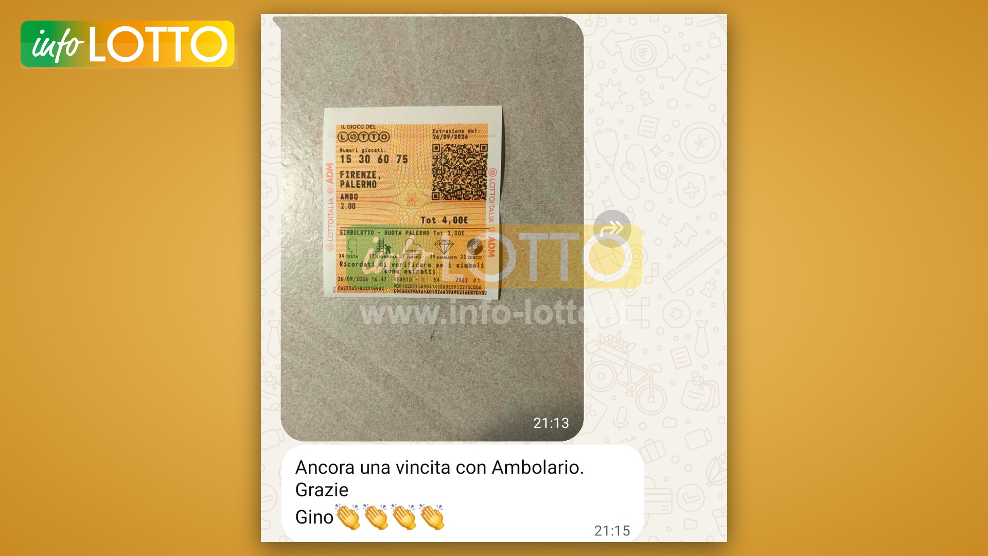 Vincita Settembre 2026
